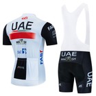 Men Cycling Jersey Bib Shorts Kits Uae Short Sleeve Biking Shirt Pad Shorts Set