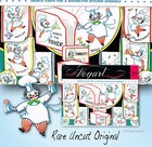 1950s Vintage Vogart Embroidery Transfer 244 Comic French Chef Tea Towels Uncut