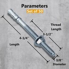 3 8 X 4-1 2 Inch Wedge Anchor 50 Pcs Zinc-plated Industrial Anchor Bolts For    