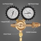 Nitrogen Regulator With 60    Hose For Hvac Purge 0800 Psi Output Pressure Cga580