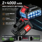 Cordless Leaf Blower Jet Truly 300000rpm Lightweight Turbo Fan With 2 Batteries