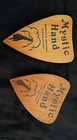 Vtg 1940s Haskelite Mystic Hand Planchette Pair Wood Ouija Rare Small Variant  A