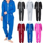 Mens Adult 1onesie Pajamas All In 1 Hooded Non Footed Playsuit Onepiece Jumpsuit