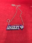 Necklace Name Plate Custom Name Necklace Heart Design Laser Cut Any Name Pendant