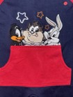 Vintage 1999 Baby Looney Tunes 9 M Romper jumpsuit Bugs Bunny Taz Daffy Duck