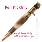 Deer Hunter Bolt Action Antique Pewter Brass Pen Kit Woodturning Fast Shipping