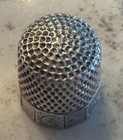 Sterling Silver Thimble Size 8 Webster Co Bright Cut Design N Attleboro Ma Ec
