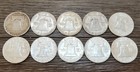 Lot Of 10 Franklin Half Dollars 90  Silver  5 Face