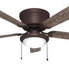 Hugger 52 In  Led Indoor Espresso Bronze Ceiling Fan With Light Kit Al383led-eb