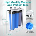 3-stage 20  Kdf Big Blue Whole House Water Filter System Heavy Metal Filtration