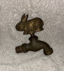 Vintage Solid Brass Bunny Rabbit Spigot Outdoor Garden Water Faucet Hose Tap