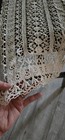 Vintage Handmade Crochet Cotton Lace Table Runner  Cream Colored  Lighty Used