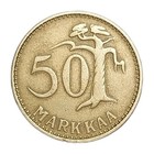 1953 Finland 50 Markkaa Coin Pine Tree Km 40