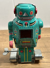 Spark Robot Wind-up Tin Metal With Box Working Vintage China Jmt 36