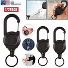4   Retractable Key Chain Heavy Duty Wire Rope Buckle Multi-function Key Chain