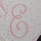 Vtg Exceptional Madeira Embroidered Cotton Linen Hankie Handkerchief Monogram E