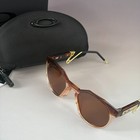 Oakley Hstn Metal Round Sunglasses Prizm Brown Polarized New W  Case
