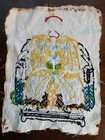Antique Qing Dynasty Chinese Imperial Embroidered Folk Textile Panel 14 X  10