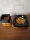 Rrr Rare  Vintage Art Deco Catalin Set  339g Ashtray And Cigarette Holder 