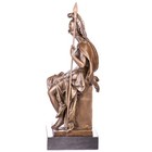 Bronze Sculpture Of A Greek Goddess Of War Athena With Spear After Dalou