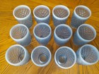 Set Of 12 Vintage  Imperial Glass   katy  Blue Opalescent Tumblers Glasses Exclt