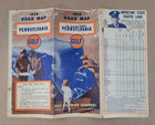 Vintage 1934 Gulf Oil Rand Mcnally Road Map Pennsylvania Pa Gas Oil Ad