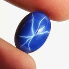Opaque 6 40 Ct 10x12x5mm Natural Blue Star Sapphire Oval Cabochon Loose Gemstone