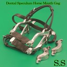 Equine Pony Dental Speculum Horse Mouth Gag Stainless Steel Leather