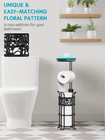 Toilet Paper Holder Stand With Shelf  Free Standing Toilet Paper Roll Dispenser