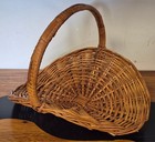 Lg Vtg Wicker Gathering Basket French Country Style