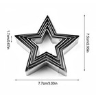 Stainless Steel Cookie Cutter Shape Cutter Star Cake Decor Pastry Cutter - 5 Pcs