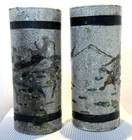 2 Antique Artifact Asian Chinese Porcelain Hat Wig Stands