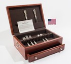 American Chest Company  bounty  Cherry Finish Silver Chest  Holds 180 Pieces