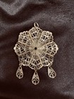 Vintage Siam Niello Sterling Silver Pendant Necklace 