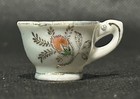 Vintage miniature Tea Cup 1 5  tiny porcelain dollhouse japan hand Painted gold