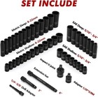3 8 In  49 Piece Milwaukee 6 Point Impact Socket Ratchet Drive And Metric Set