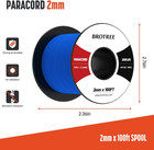 2mm Paracord 3 Strands 100ft Parachute Cord On Spool - 100  Nylon Type