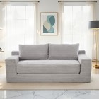 Loveseat Sofa Bed W memory Foam   Steel Frame Convertible 2-in-1 Corduroy Couch
