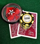 3  Acrylic Poker Dealer Button - Texas Hold em