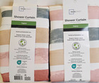 Set Of 2 Mainstays Fabric Shower Curtain Bold Floral Pattern 72x72 Inches New