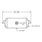 Tramec Sloan Tsj9534 Black Coated Steel Air Brake Air Tank 9 5  Tank Diameter  1