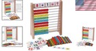 Colorful Wooden Abacus With 100 Beads   110 Math Cards For Engaging Learning