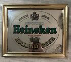 Heienken Vintage Mirror Gold Frame Beer Bar Sign Collectible