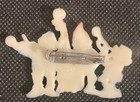 Vintage Musical Gnomes Celluloid Pin - Marked Occupied Japan C1950 Hand Painted