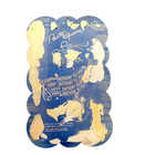 Vtg 1940s Mary Had A Little Lamb Nursery Rhyme Wall Hanging Greeting Card Child