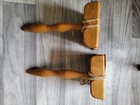 Single Row Wool Fiber Combs With Leather Covers Spinning Knitting Tool