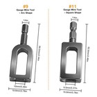 2x Chain Link Fence Ties Electric Drill Wire Twisting Tool 1 4  Hex Wire Knotter