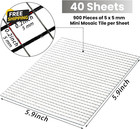 36000 Pieces Mirror Mosaic Tiles  5 X 5 Mm Self Adhesive Mirror Stickers