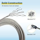 Wire Rope 1 16 Wire Rope 304 Stainless Steel Wire Cable 100ft With 50pcs Crim   