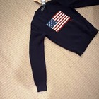 Polo Ralph Lauren Men   s Usa Flag Knit Pullover Sweater Crewneck Navy Size S